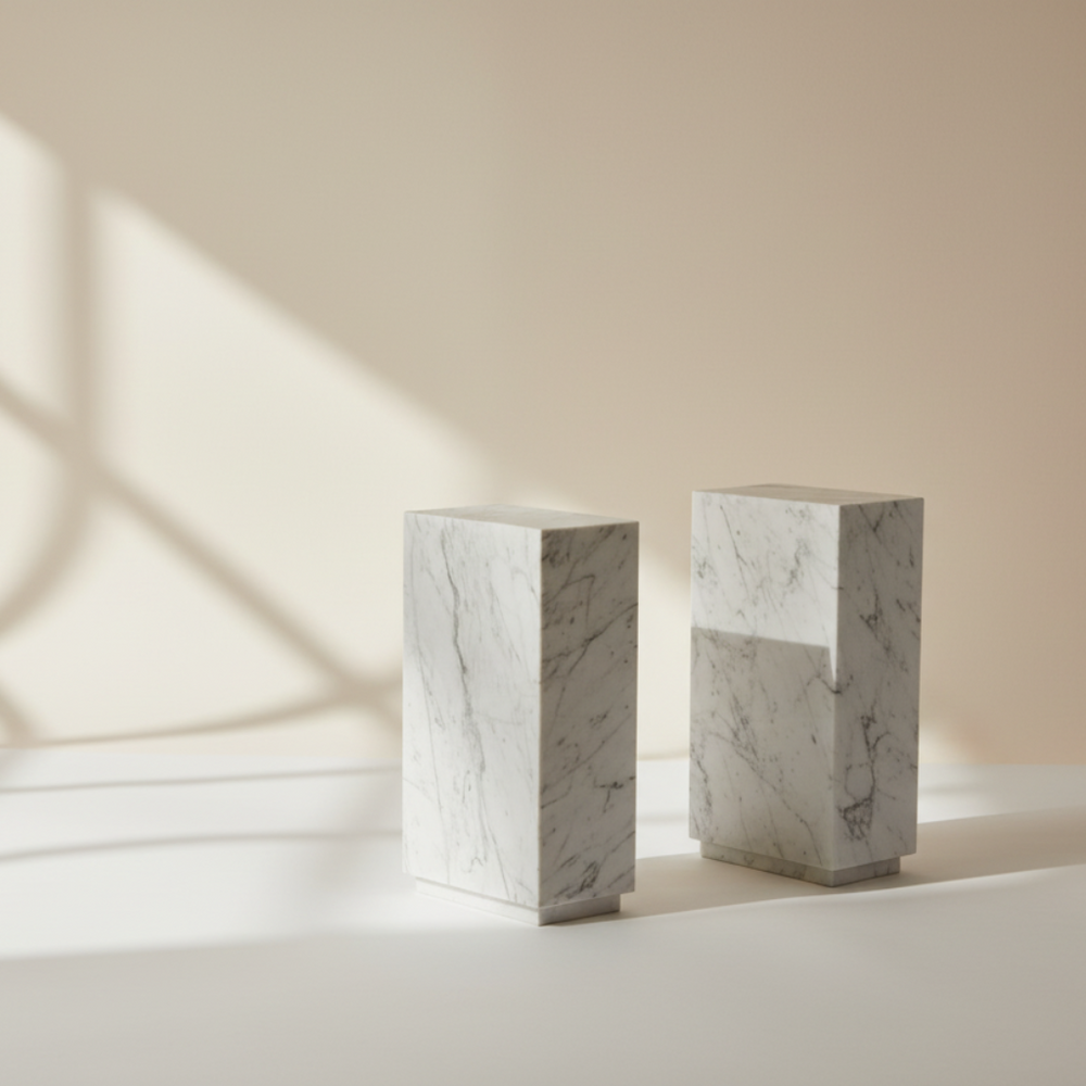 Somerset Rectangular Marble Pedestal