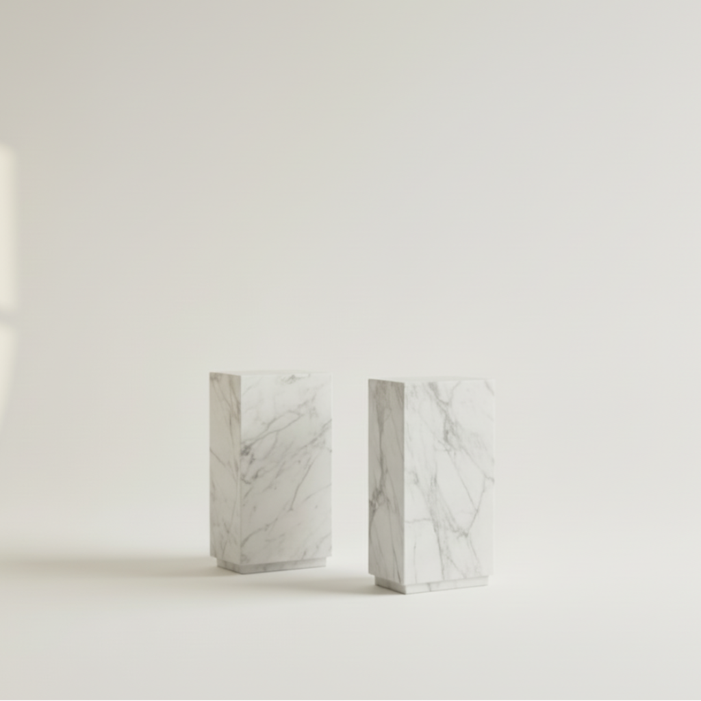 Somerset Rectangular Marble Pedestal